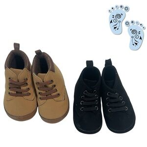 Carter's Tan and Black Baby Walker Shoes Soft and Flexible